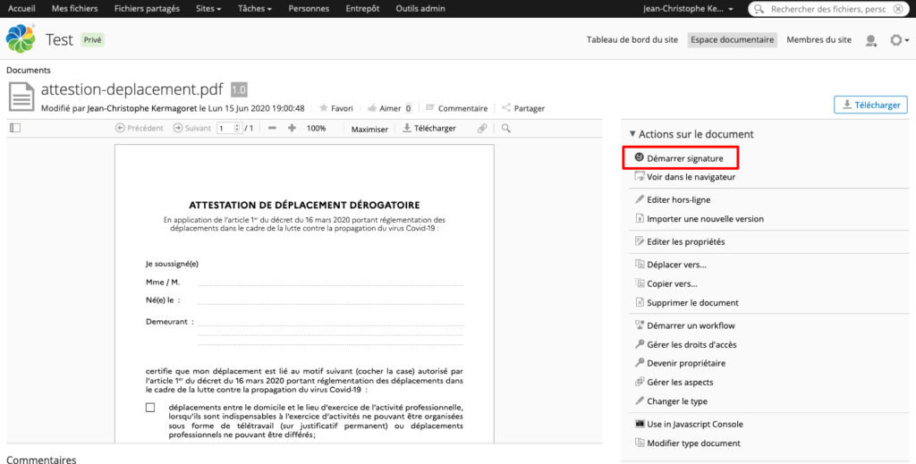 attestation-signature-alfresco - - bluexml expert ECM GED BPM Archivage Signature électronique