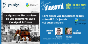 Webinar YouSign - bluexml expert ECM GED BPM Archivage Signature électroniqueWebinar YouSign - bluexml expert ECM GED BPM Archivage Signature électronique