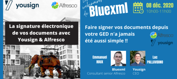 Webinar YouSign - bluexml expert ECM GED BPM Archivage Signature électroniqueWebinar YouSign - bluexml expert ECM GED BPM Archivage Signature électronique